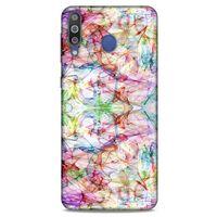 Samsung Galaxy M30 Kılıf Pastel Renkler (12) Koruyucu Silikon Beyaz Mavi