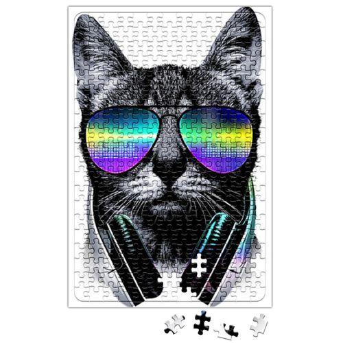 Havalı DJ Cool Kedi Puzzle 240 Parça Yapboz