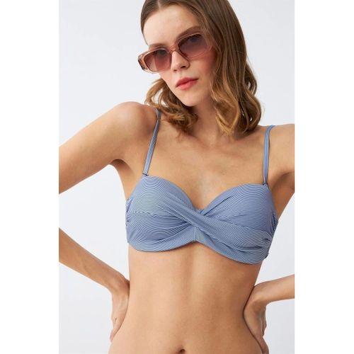 Kadın Straplez Mavi Bikini Takımı