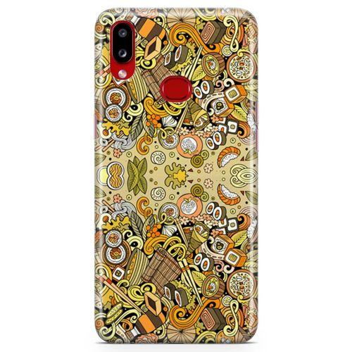 Samsung Galaxy A10s Kılıf Japon Yemekleri Doodle Arka Kapak Koruma Desenli Full Koruyucu