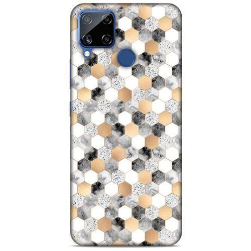 Mermer Desenli (50) Tema Shockproof Kılıf Koyu Gri Oppo Realme C15 Kılıf