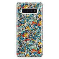 Samsung Galaxy S10 Plus Kılıf Uludağ Doodle Arka Kapak Koruma Desenli Full Koruyucu