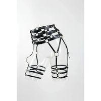 Siyah Jartiyer Harness Yüksek Bel Çoklu Kemerli Metal Tokalı - Brf1051