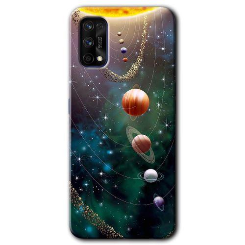 Realme 7 Pro Kılıf HD Desen Baskılı Arka Kapak + Temperli Cam - Cosmos