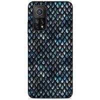Xiaomi Mi 10T 5G Kılıf Dragons (10) Full Koruma Kılıfı Ejderha Skin Mavi Beyaz