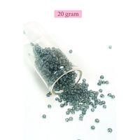 Dökme Cam Kum Boncuk (8/0) 3 mm - 20 Gram - Şeffaf Gri - BNC174