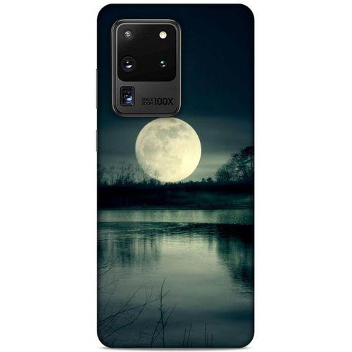 Lopard Samsung Galaxy S20 Ultra Uyumlu Kılıf Gece'S (36) Glitter Kılıf Ay Göl
