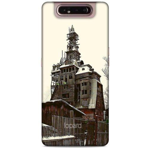 Samsung Galaxy A80 Kılıf Dünya Mimarisi (40) Fit Silikon Kılıf Wooden Gagster House
