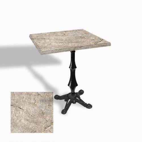 Dockers Çipa 1012 Döküm Ayak Kare Masa 60X60 cm - (Werzalit, Wermodin ve Allzalit Tabla) - Scala Marble