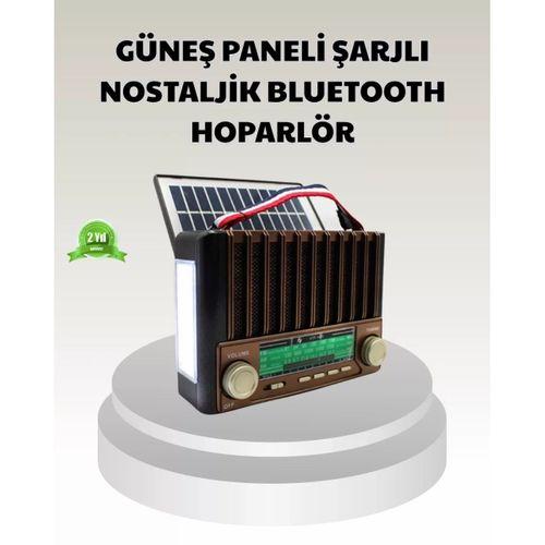 Güneş Enerjili Taşınabilir Hoparlör Ktf-1428 Bluetooth Radyo Usb Sd Kart Destekli
