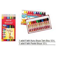Okul Fatih Boya Seti Kuru Boya, Pastel Boya 2 li