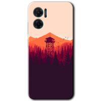 Xiaomi Redmi Note 11E HD Baskılı Kılıf + 9D Tam Ekran Koruyucu - Gözlem Kulesi