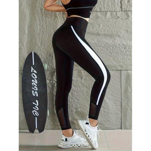 Kadın Yüksek Bel Yan şerit Detaylı Tül Detaylı Dalgıç Pantolon