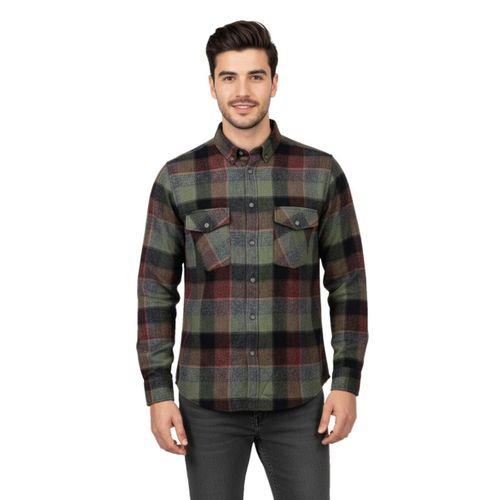 Erkek Kışlık Slim Fitt Uzun Kol Çift Cep Kapak Gömlek 2417 BGL-ST04798