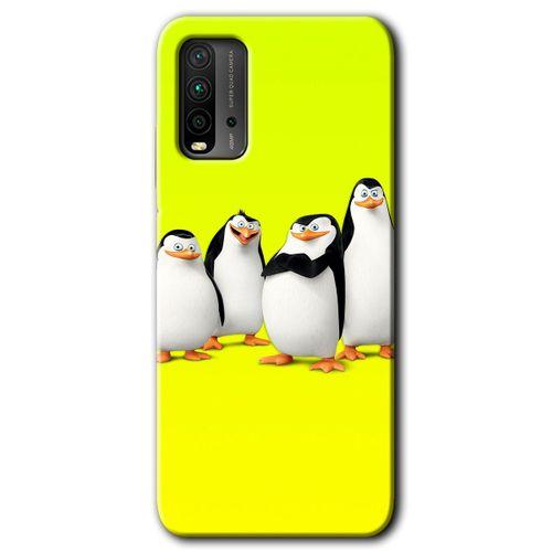 Poco M3 Kılıf HD Desen Baskılı Arka Kapak - Penguenler + Kırılmaz Cam