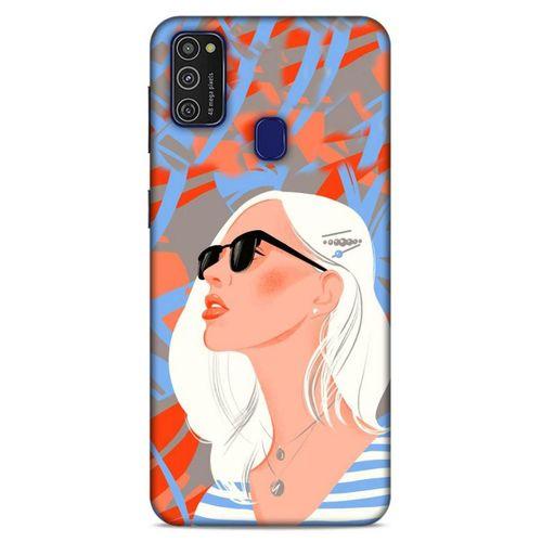 Lopard Samsung Galaxy M21 Uyumlu Kılıf Sürreal Yüzler ♀ (13) Silikon Kap Baskılı
