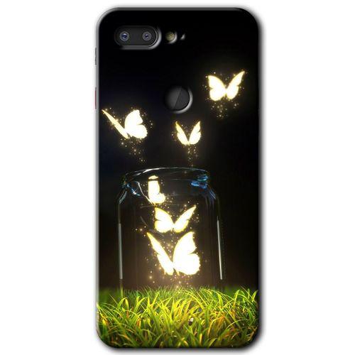 MRCİLETİSİM General Mobile GM 9 Pro Kılıf HD Desen Baskılı Arka Kapak + Temperli Cam - Işıklı Kelebekler