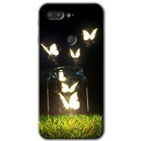 MRCİLETİSİM General Mobile GM 9 Pro Kılıf HD Desen Baskılı Arka Kapak + Temperli Cam - Işıklı Kelebekler