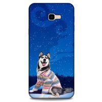 Samsung Galaxy J4 Plus Kılıf Köpek Kıyafetleri (45) Liquid Air Kılıf Husky Renkli Süveter