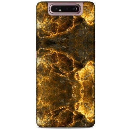 Mermer Desenli (9) Tema Kılıf Koyu Kahverengi Samsung Galaxy A80 Kılıf