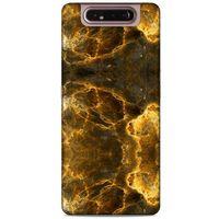 Mermer Desenli (9) Tema Kılıf Koyu Kahverengi Samsung Galaxy A80 Kılıf