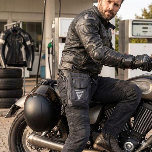 Su İtici Krinkıl Kumaşlı Motosiklet Bacak Çantası - Reflektörlü