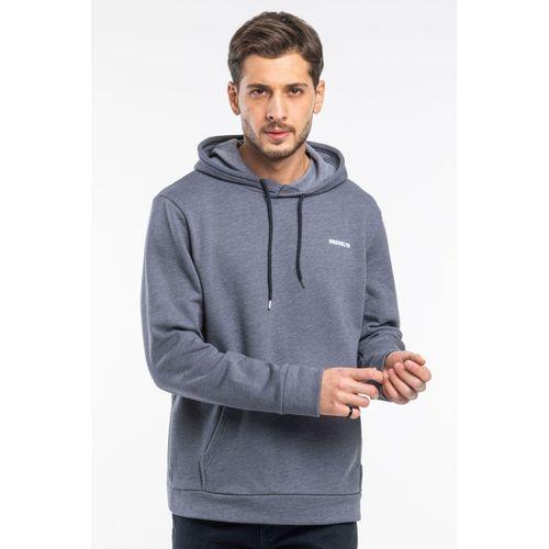 Erkek Kapüşonlu Slim Fit Brooklyn Baskılı İnce Sweatshirt SPR22SW61