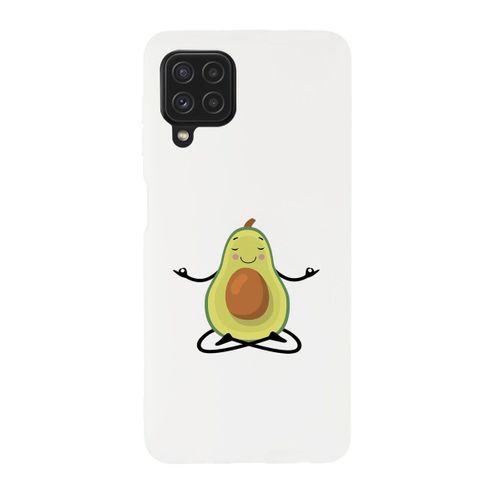 Galaxy M22 Uyumlu Yogi Avokado Desenli Premium Silikonlu Lansman Telefon Kılıfı