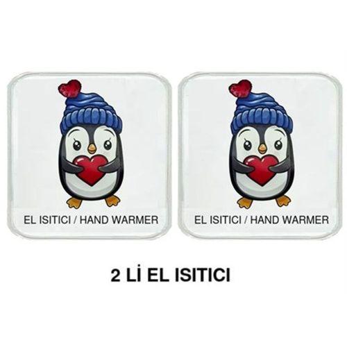 Sıa 2 Adet Penguen Cep Sobası,El Isıtıcı,Sıcak Su Torbası Pvc  10X9,5Cm