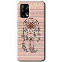 Oppo A54 Kılıf Baskılı Arka Kapak - Mandala Retro +Tam Ekran Koruyucu