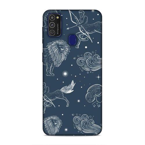 Samsung Galaxy M21 Kılıf Astroloji Burc Haritasi Arka Kapak Silikon Koruma Full Koruyucu