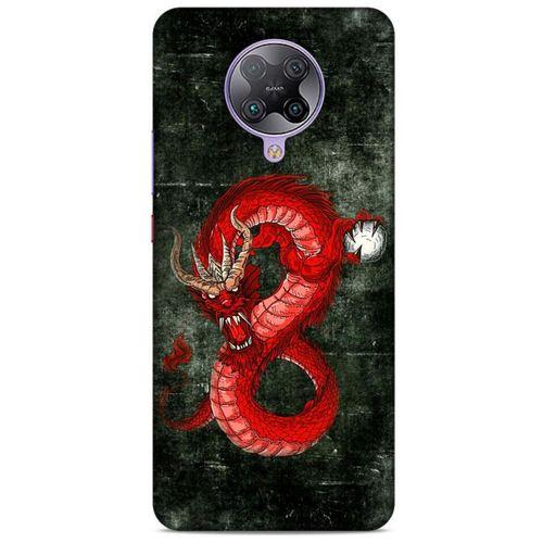 Xiaomi Poco F2 Pro Kılıf Dragons (23) Ultra Koruma Kılıfı Tatoo Kırmızı Ejderha