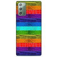 Samsung Galaxy Note 20 Kılıf Patchwork (38) Neo Hybrid Kılıf Yeşil Kırmızı Mor