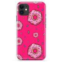 Apple iPhone 13 Mini Uyumlu Kılıf Pembe Delisi (28) Arka Kapak Donut