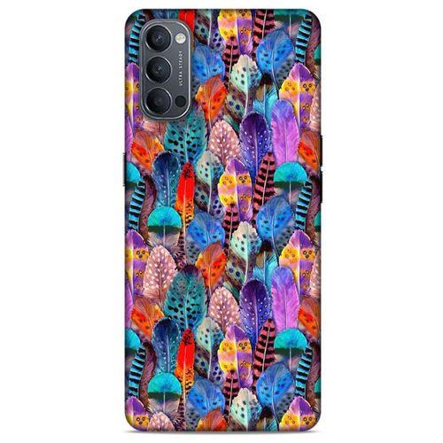 Oppo Reno 4 Kılıf Desenli Özel Seri Tüyler (39) Liquid Crystal Kılıf