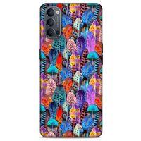 Oppo Reno 4 Kılıf Desenli Özel Seri Tüyler (39) Liquid Crystal Kılıf