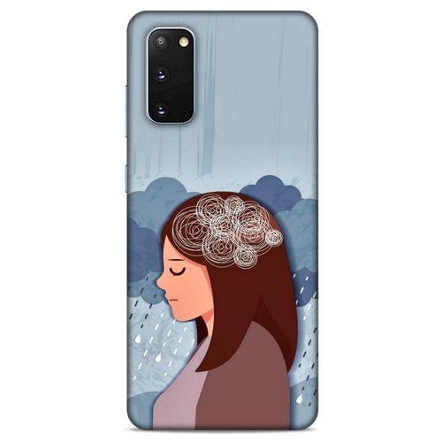 Samsung Galaxy S20 Kılıf Depresyon (30) Silicone Case Şeker Pembe Sarı