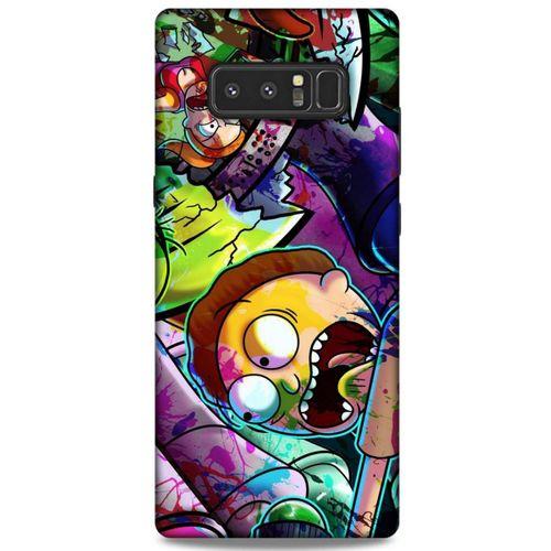 Samsung Galaxy Note 8 Uyumlu Kılıf Rick And Morty (41) Tank Kılıf Story Train Rick