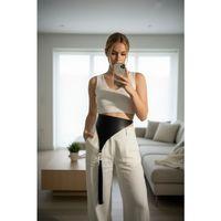 Siyah Kadın Kemer Geniş Asimetrik Kesimli Püskül Detaylı - Brf1198