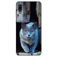 Lopard Samsung Galaxy A20 Uyumlu Kılıf Kediler (48) Bumper Kılıf Duman