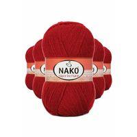 5 Adet Süper İnci El Örgü İpi 100 gr Koyu Kırmızı 1175