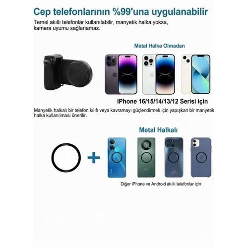 Bluetooth Manyetik Telefon Yapıştırma Kavrama Halka Dolgu Işığı İle Magsafe Selfie Klips