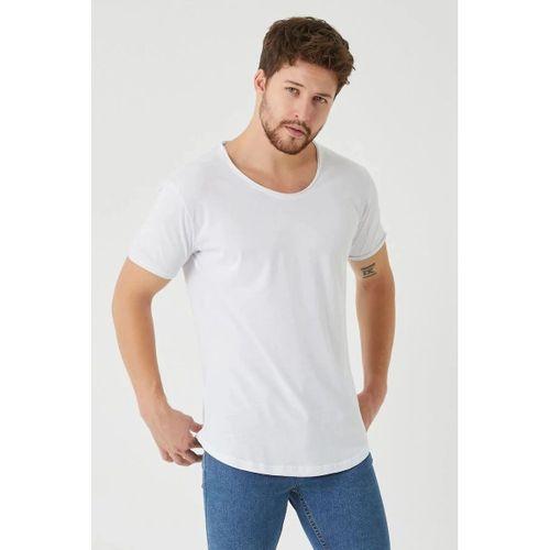 Erkek Pis yaka Oval Kesim Basic T-Shirt