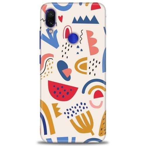 Xiaomi Redmi Note 7 Kılıf HD Baskılı Kılıf - Çizim + Tam Ekran Koruyucu