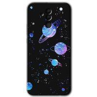 MRCİLETİSİM Huawei Mate 20 Lite Kılıf HD Desen Baskılı Arka Kapak + Temperli Cam - Samanyolu Galaksi