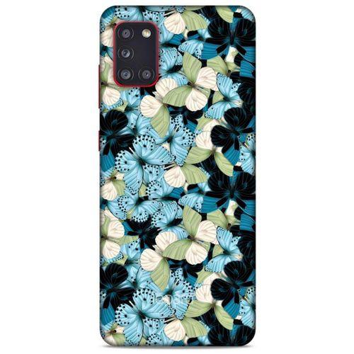 Samsung Galaxy A31 Kılıf Kelebek Etkisi (26) Tpu Silikon Kılıf Sarı Kırmızı