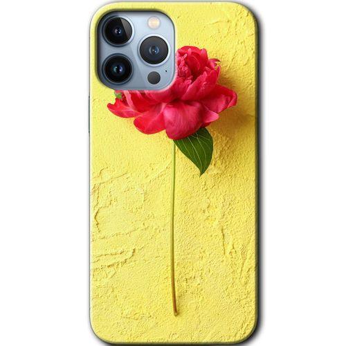 iPhone 13 Pro Kılıf Baskılı Kapak - Kırmızı Gül +Tam Kaplayan Mat Seramik