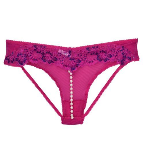 Kadın Ön Güpürlü Boncuklu Lastikli  Fantazi Külot 7023 BGL-ST04366
