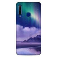 Lopard Huawei Y6P Uyumlu Kılıf Gece'S (32) Soft Silikon Kılıf Norveç Kuzey Işıkları
