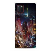 Samsung Galaxy Note 10 Lite Uyumlu Kılıf Azarbaijan (33) Hybrid Kılıf Kuleler Gece